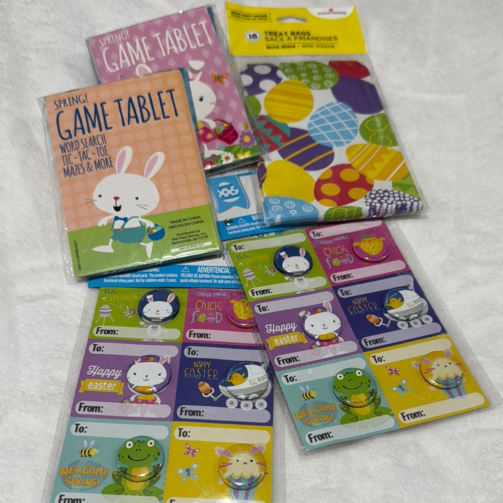 Spring Themed Game Tablet and Treat Bags